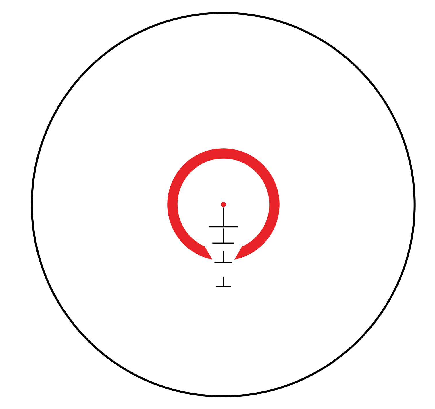 Bushnell Bushnell AR Optics 1-4×24 FFP BTR-1 reticle (SKU AR71424I) reticle