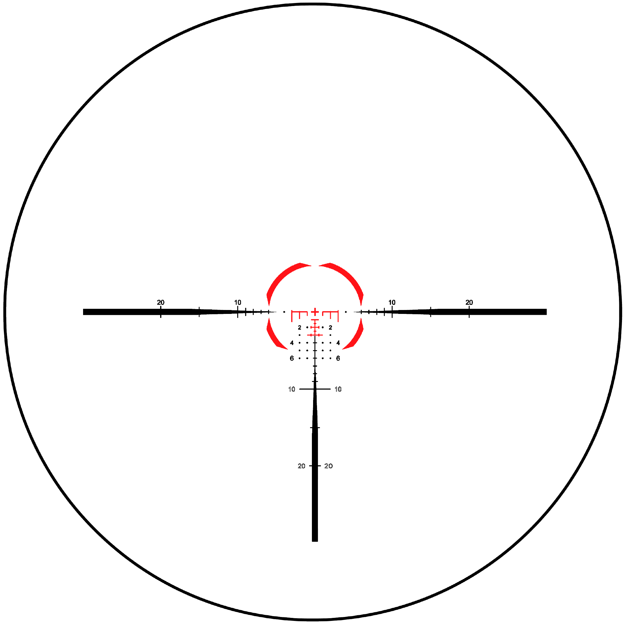 Element Optics LPR-1D MRAD reticle