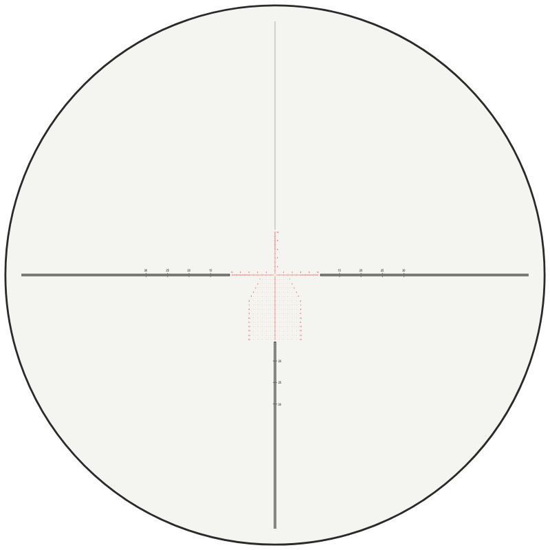 Hawke FFP MIL Pro Ext 18x reticle