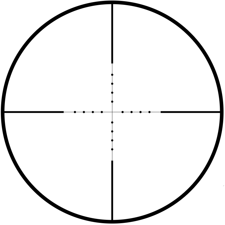 Hawke Hawke Mil Dot 10x reticle