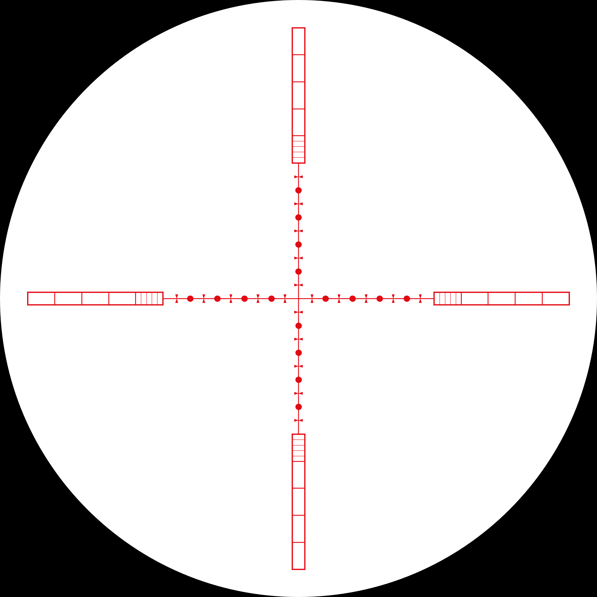 Hawke 10x Half Mil Dot reticle