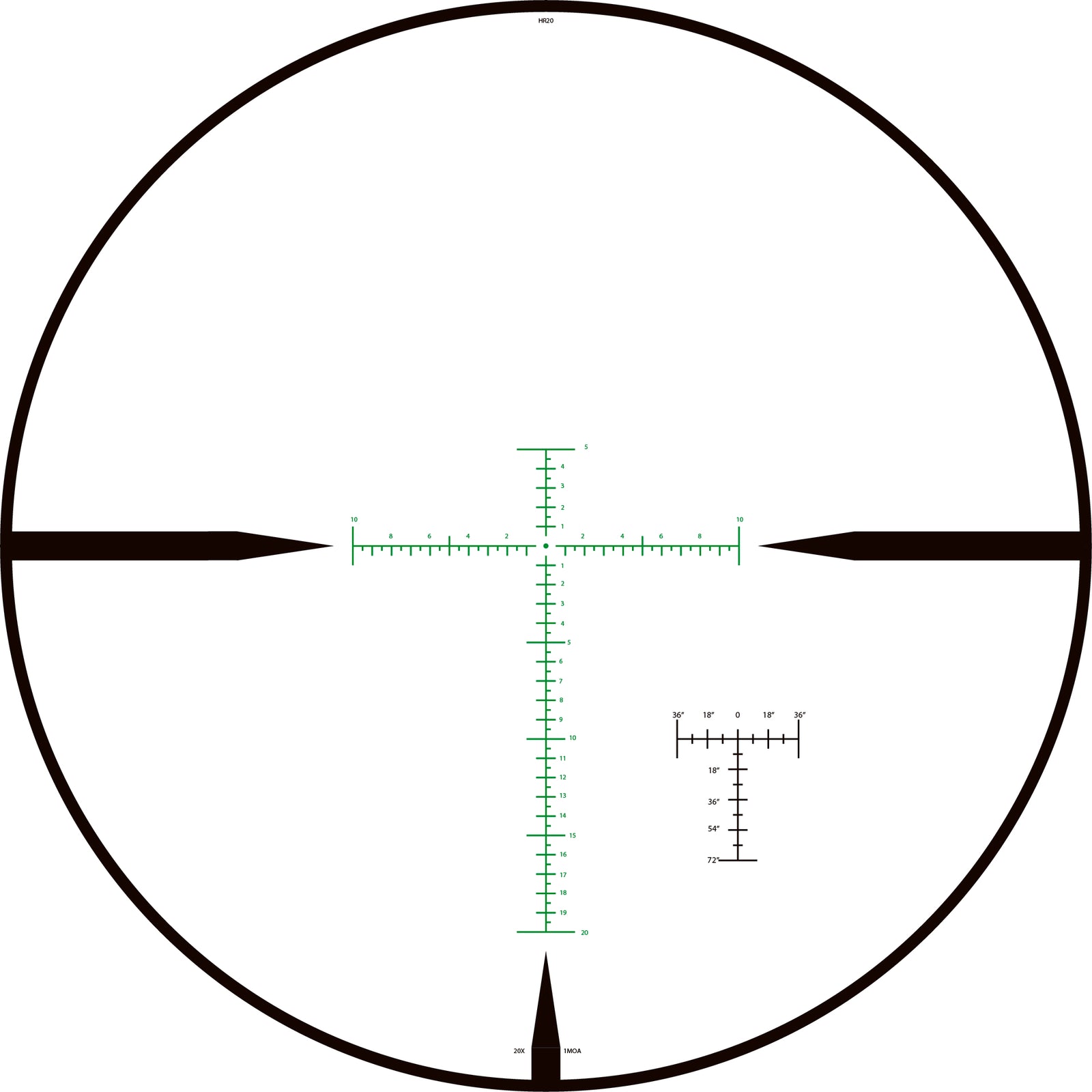 Hi-Lux Hi-Lux PentaLux TAC-V 4-20×50 HR2-MOA reticle