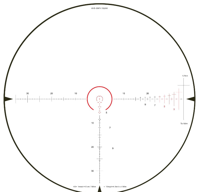 Hi-Lux Hi-Lux CMR1 SFP 1-4×24 AVS-CMR-7.62 AK reticle reticle