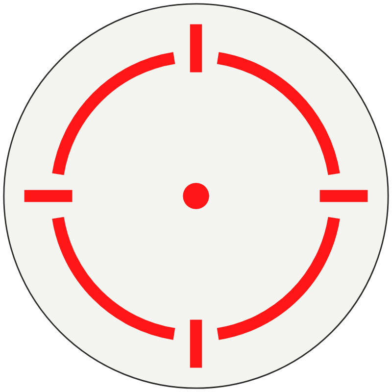 Holosun 3 MOA Dot & 32 MOA Circle reticle