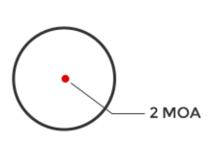 Holosun red 2-MOA dot reticle