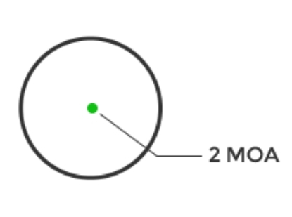 Holosun green 2-MOA dot reticle