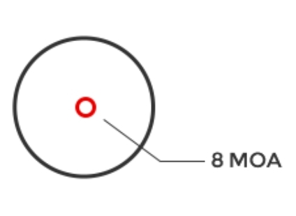 Holosun red 8-MOA circle reticle