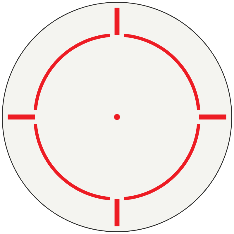 Meopta TM4 Circle 60 MOA With Dot reticle