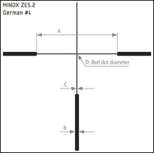 Minox Minox ZE5.2 German #4 illuminated reticle reticle
