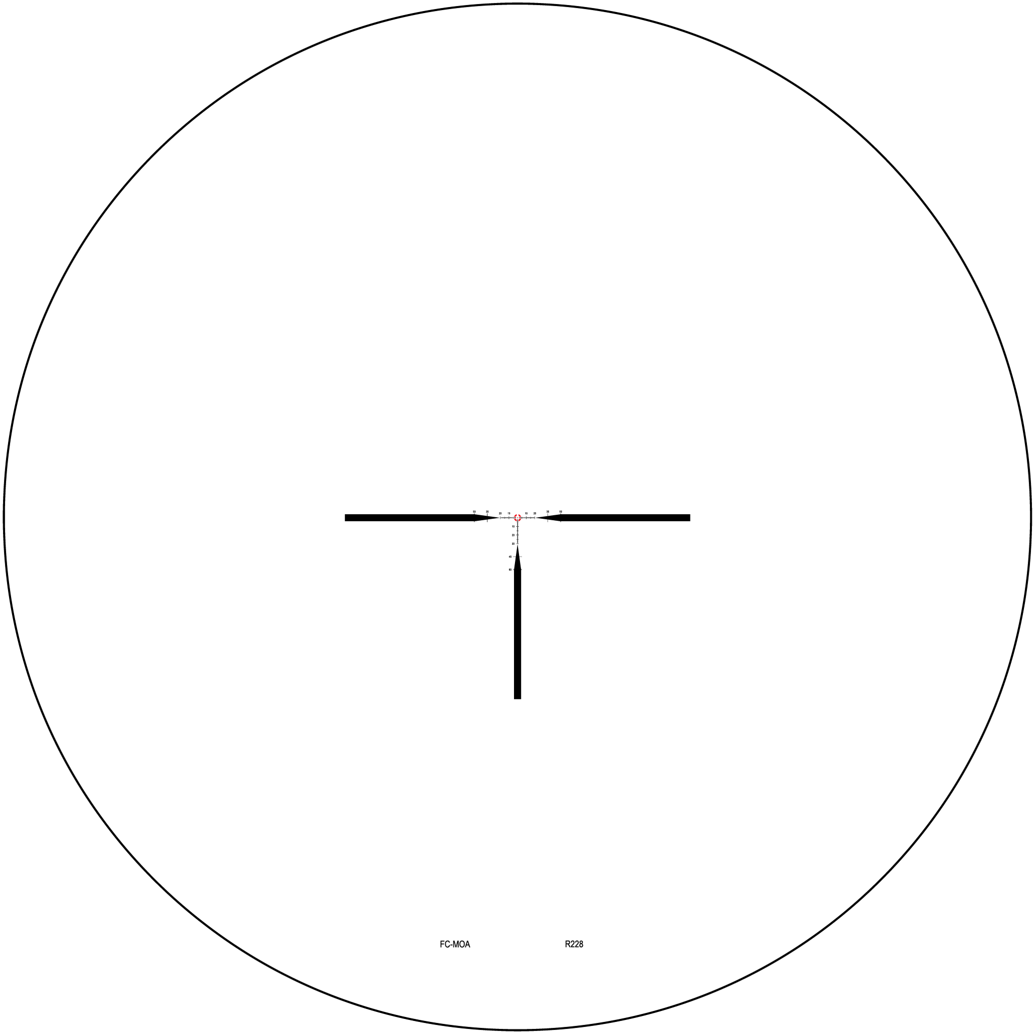 Nightforce FFP FC-MOA at 1X reticle