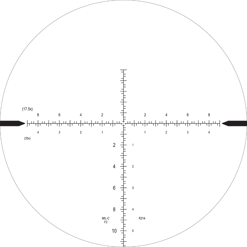 Nightforce Mil-C F2 Dualscale reticle