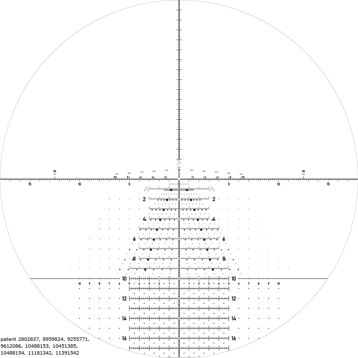 Nightforce HORUS TREMOR3™ reticle