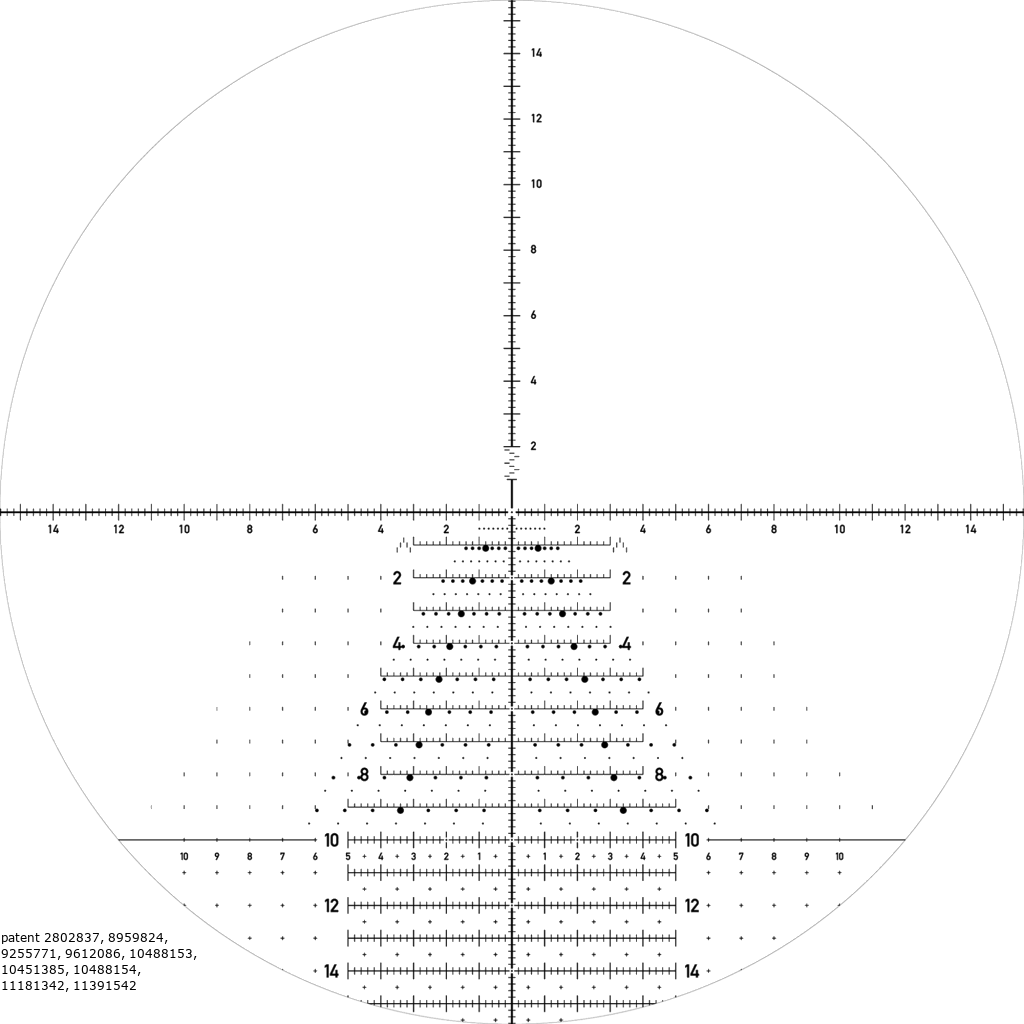 Nightforce HORUS TREMOR5™ reticle