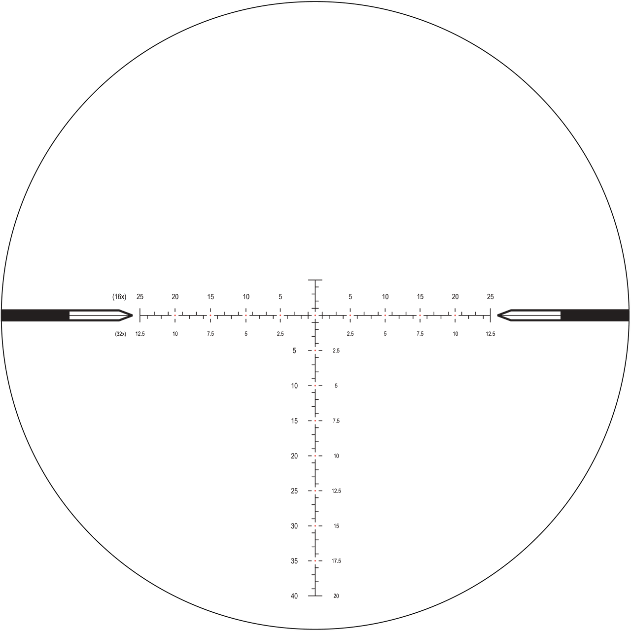 Nightforce MOAR-CF2D (32X Calibration) reticle