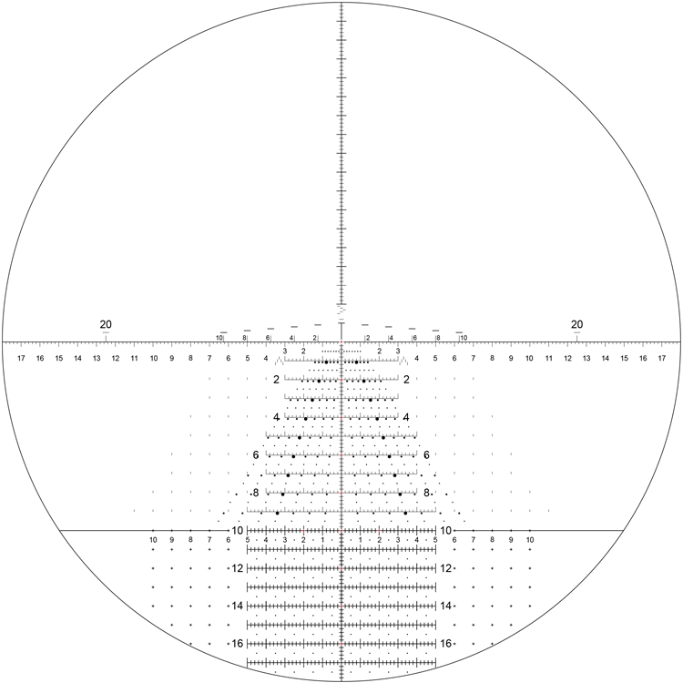 Nightforce Nightforce NX8 2.5-20×50 F1 Tremor3 reticle reticle