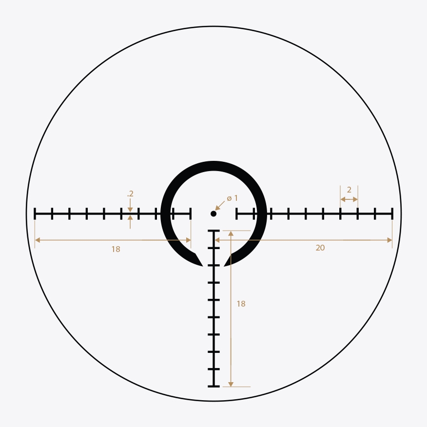 Riton Quick Acquisition reticle diagram reticle