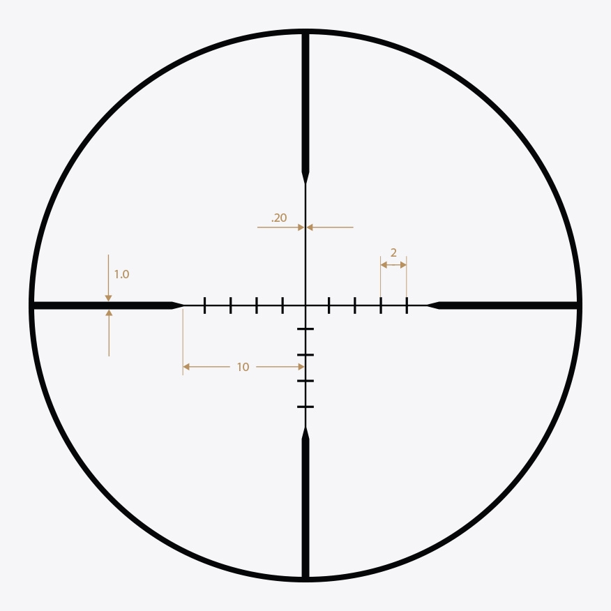 Riton Hunting MOA reticle diagram reticle
