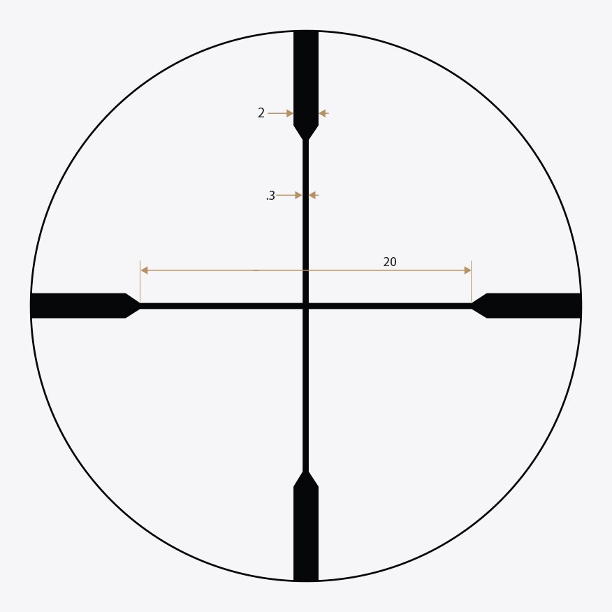 Riton Duplex MOA reticle diagram reticle