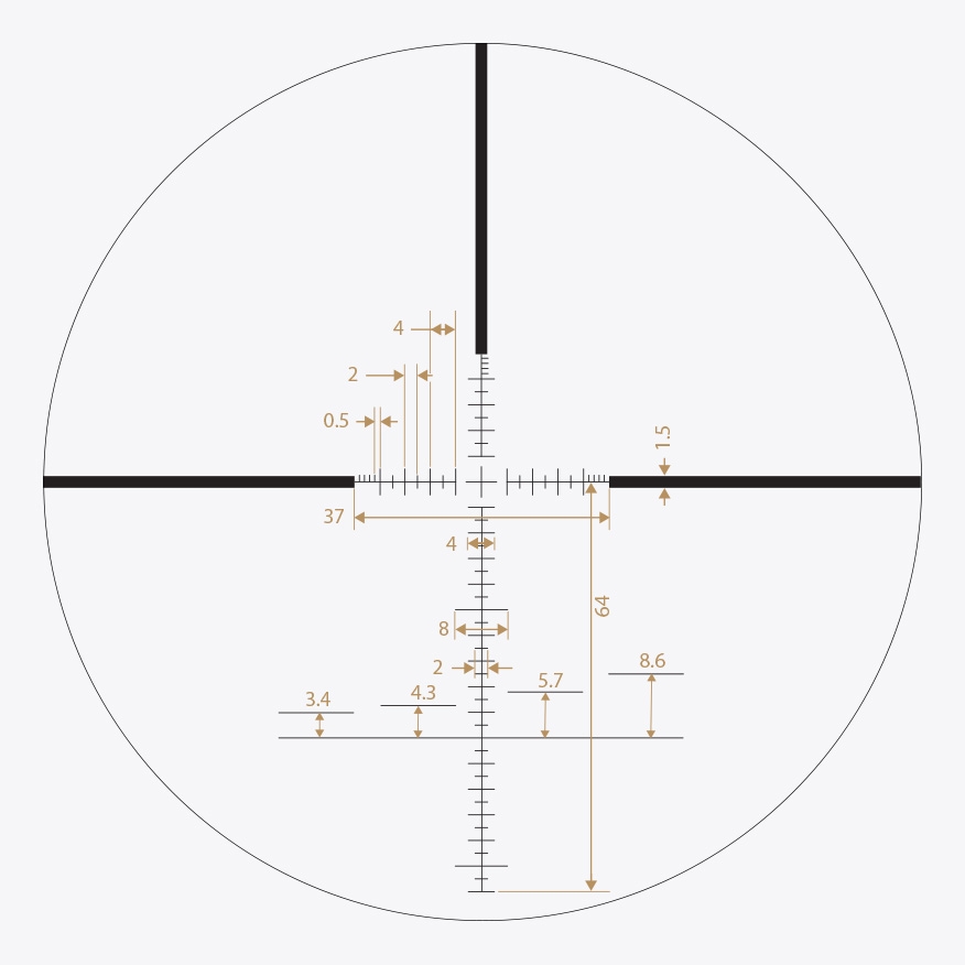 Riton MOA Ranging reticle diagram reticle
