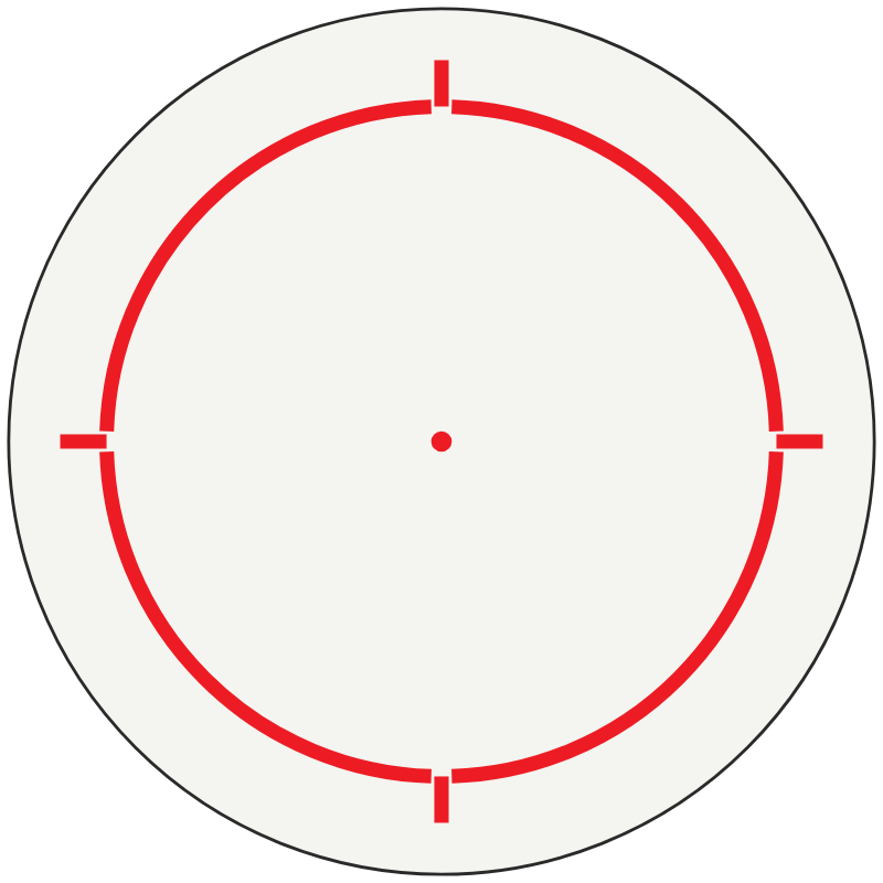 SIG Sauer Dual Reticle: 2 MOA Dot Or Circle Dot reticle
