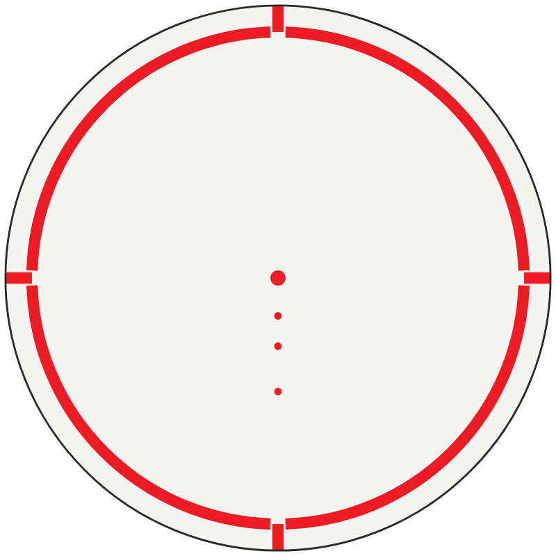 SIG Sauer Quad Ballistic Circle Dot 2.0 reticle