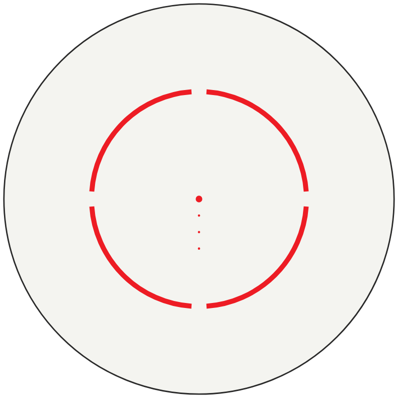 SIG Sauer Quad Ballistic Circle Dot 2.0 Automatic Modified reticle