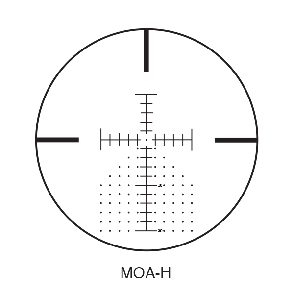 Sightron non-illuminated MOA-H reticle
