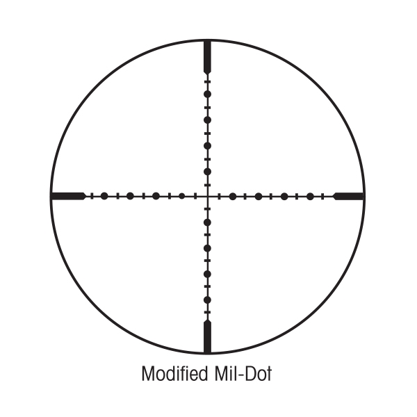 Sightron non-illuminated Modified Mil-Dot reticle
