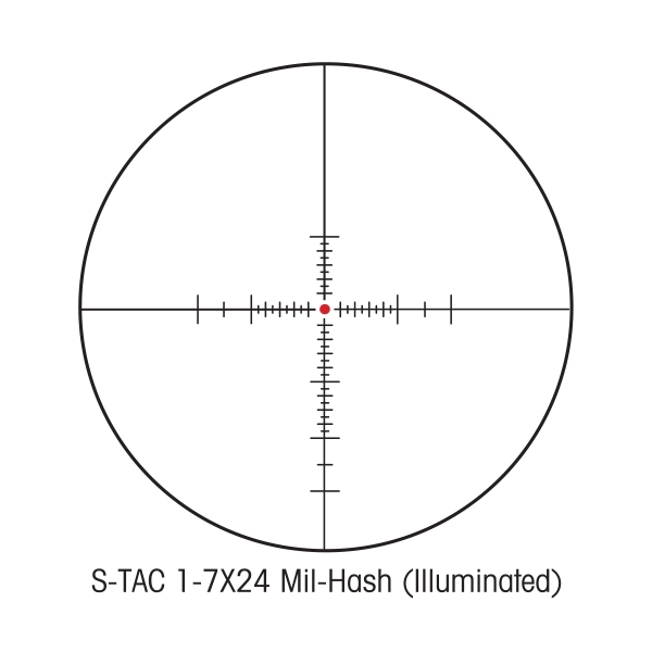 Sightron Sightron STAC 1-7×24 SFP Mil-Hash reticle