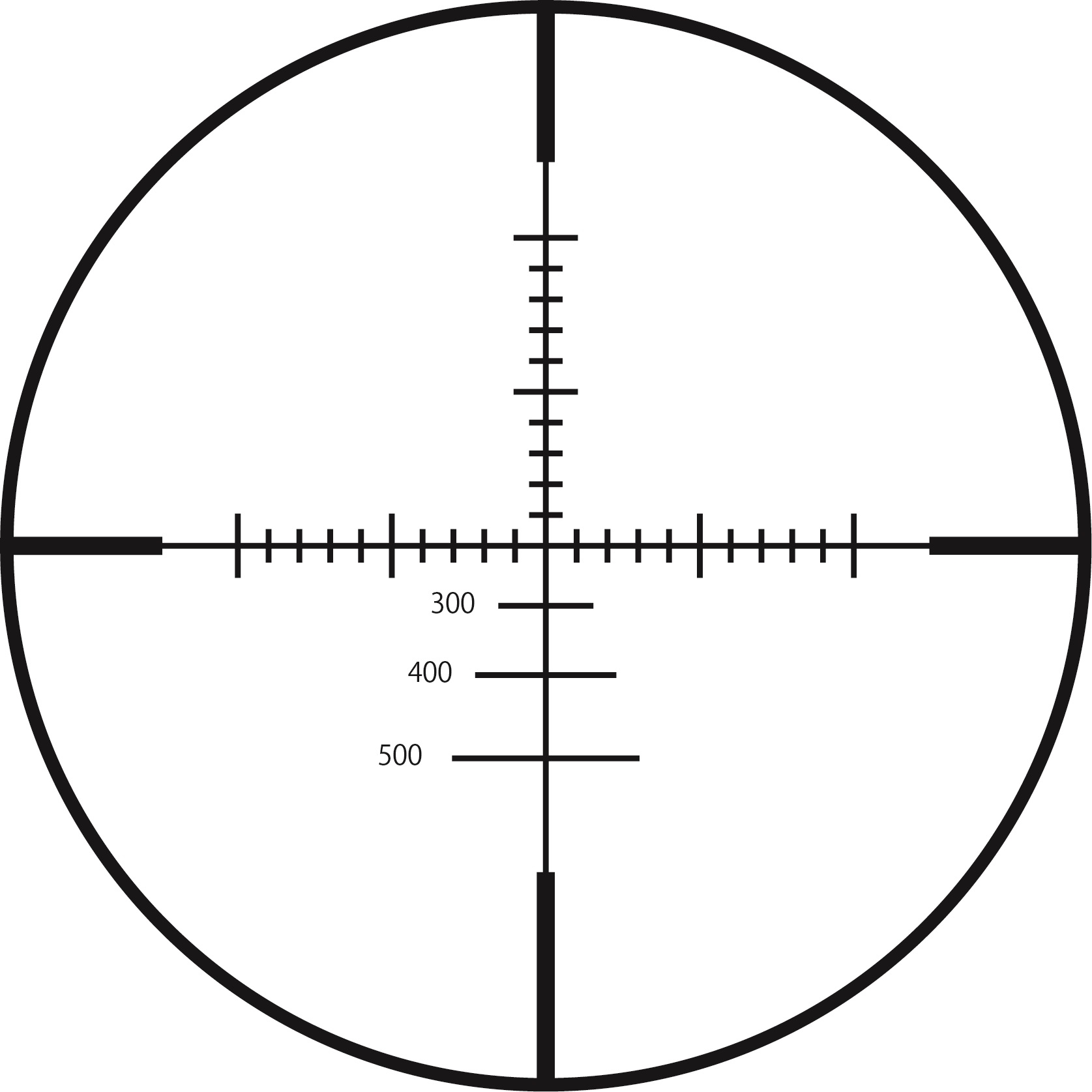 Sightron non-illuminated Hunter Holdover-2 reticle