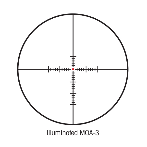 Sightron illuminated MOA-3 reticle