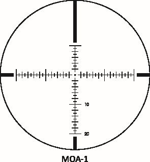 Sightron illuminated MOA-1 – 25210 reticle