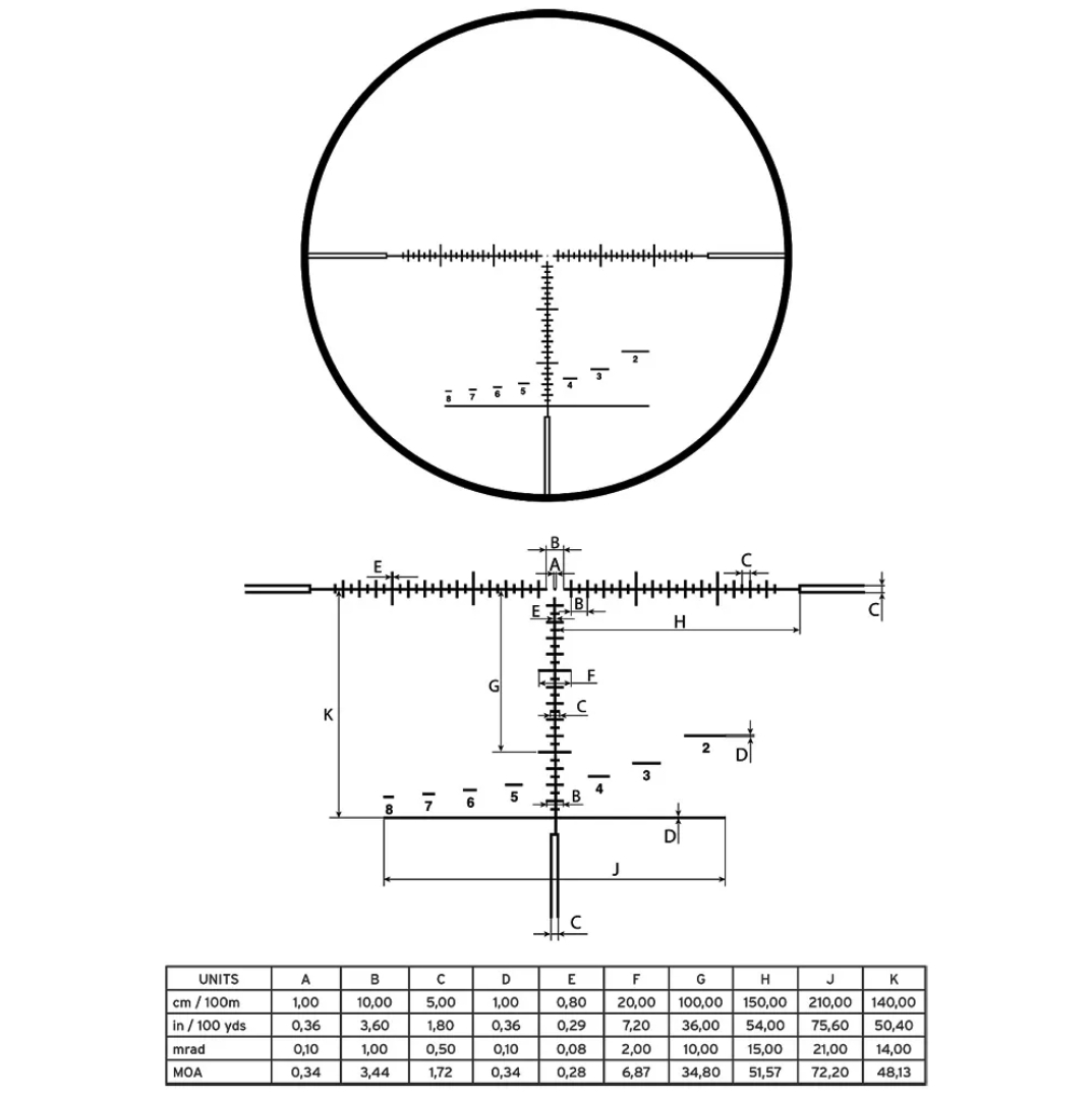 Steiner DMR8i #8723-IFS or #8724-IFS (coyote brown) reticle
