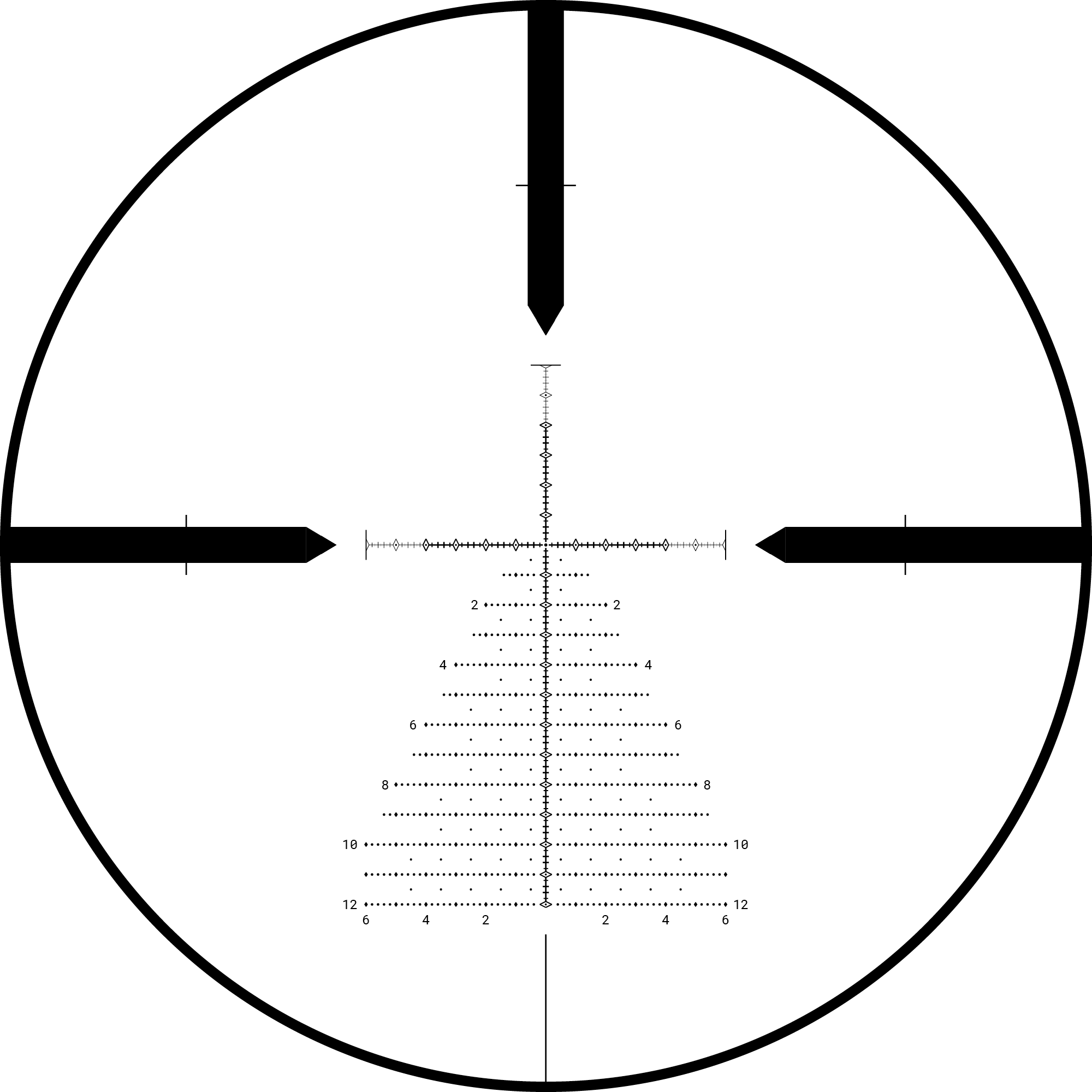 SWFA Mil V2 reticle