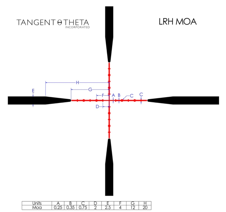 Tangent Theta Tangent Theta TT315LRH LRH MOA reticle reticle