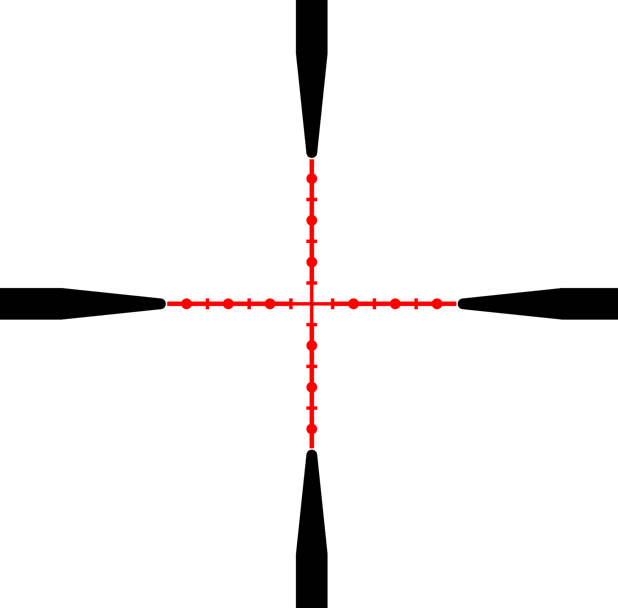 Tangent Theta LRH MRAD reticle