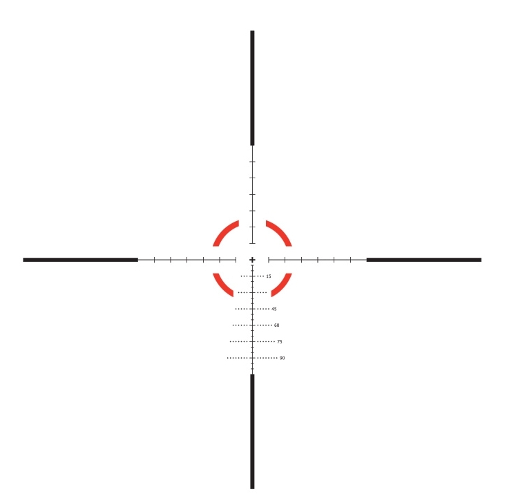 Trijicon Trijicon VCOG 1-6×24 FFP Red MOA Segmented Circle Crosshair reticle reticle