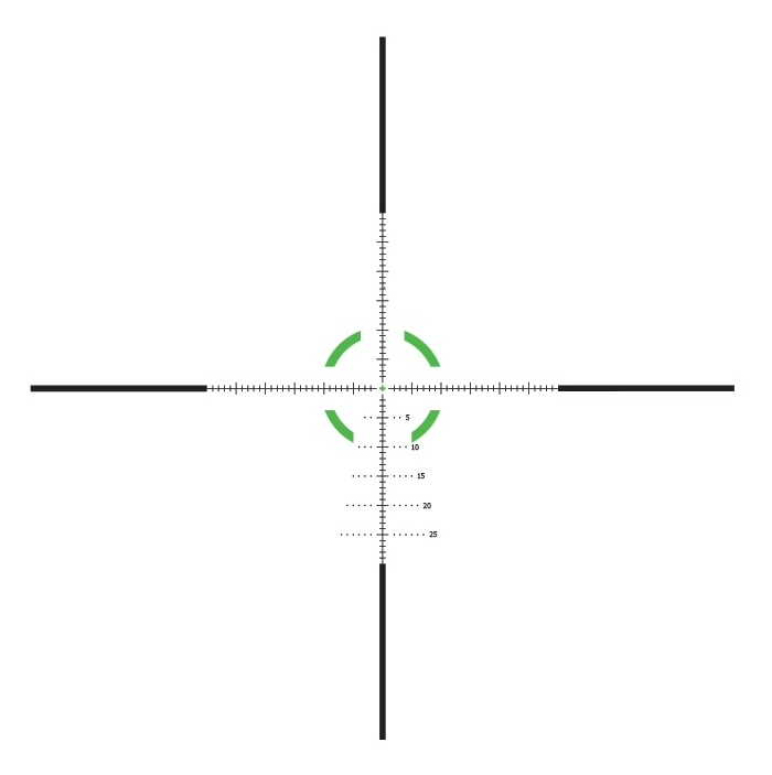 Trijicon Trijicon VCOG 1-6×24 FFP Green MIL Segmented Circle Crosshair reticle reticle