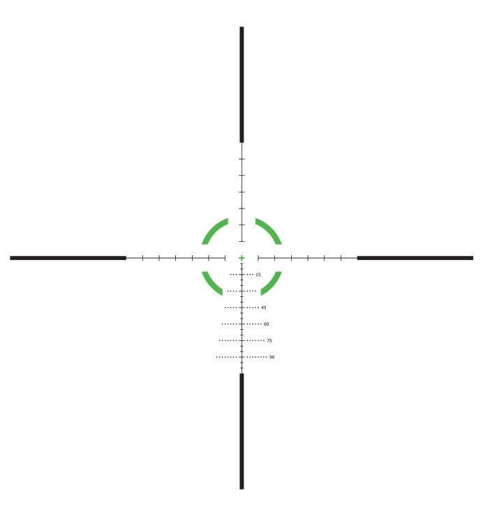 Trijicon Trijicon VCOG 1-6×24 FFP Green MOA Segmented Circle Crosshair reticle reticle
