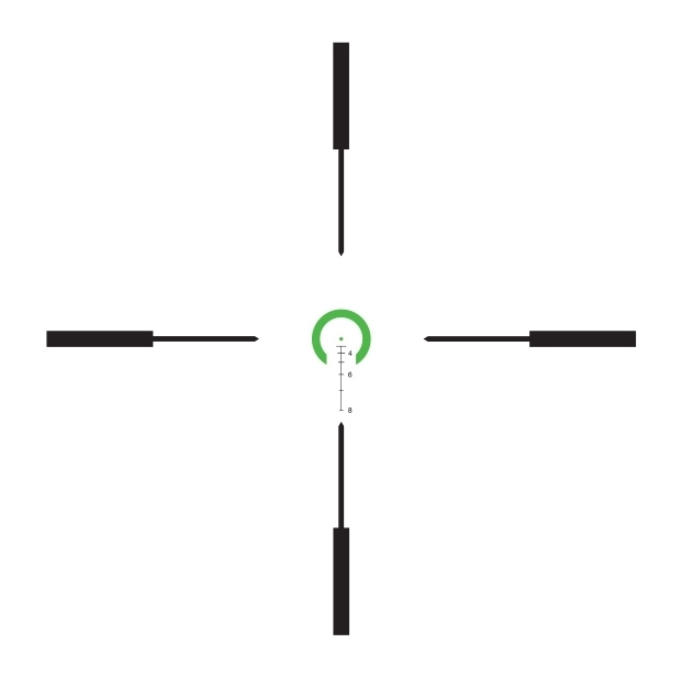 Trijicon Trijicon VCOG 1-6×24 FFP Green .223 55 Grain Horseshoe Dot Crosshair reticle reticle