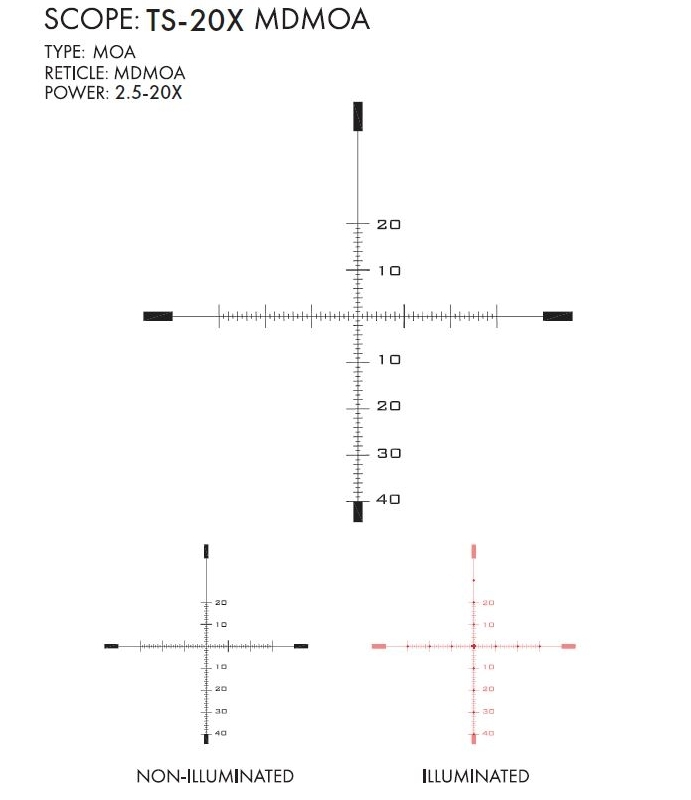 US Optics US Optics TS-20X 2.5-20×50 MDMOA reticle