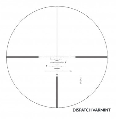 Vanguard illuminated Dispatch Varmint reticle reticle