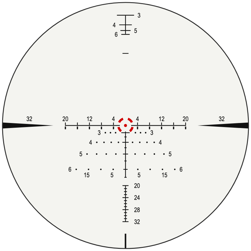 Vortex EBR-9 BDC (moa) reticle